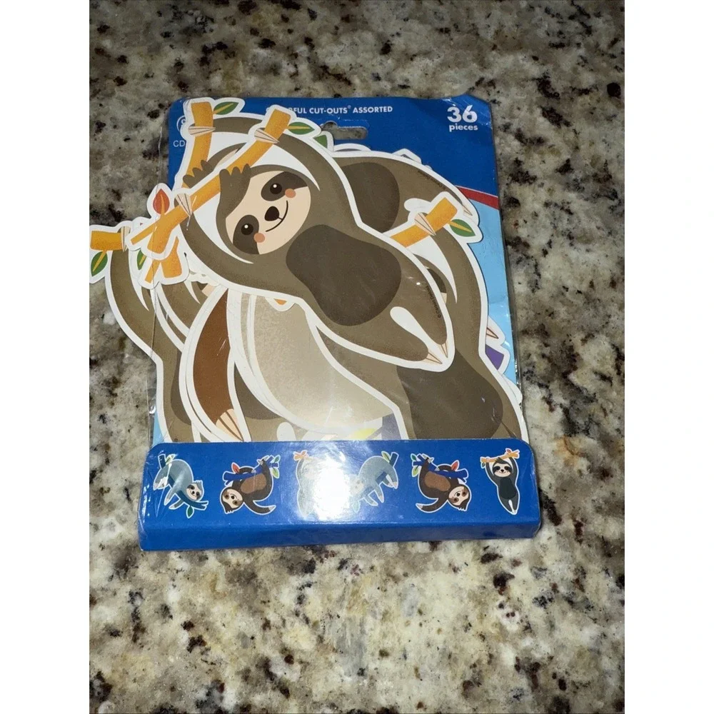 36 Pieces Cut-Outs Paper. Sloths.  Super Cute. Bulletin Board 4437‎